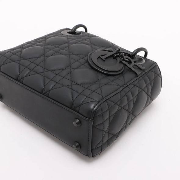 Christian Dior Black Cannage Lambskin Leather Mini Lady Dior Bag [Clearance Sale]