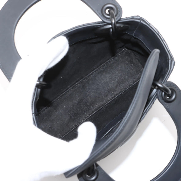 Christian Dior Black Cannage Lambskin Leather Mini Lady Dior Bag [Clearance Sale]