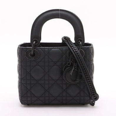 Christian Dior Black Cannage Lambskin Leather Mini Lady Dior Bag [Clearance Sale]