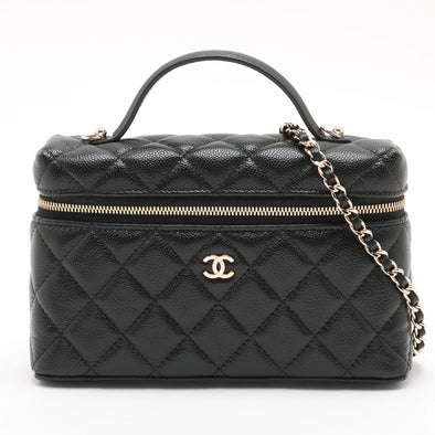 Chanel Black Caviar Calfskin Vanity Bag [Clearance Sale]