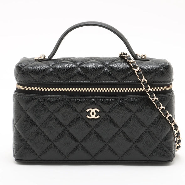 Chanel Black Caviar Calfskin Vanity Bag [Clearance Sale]