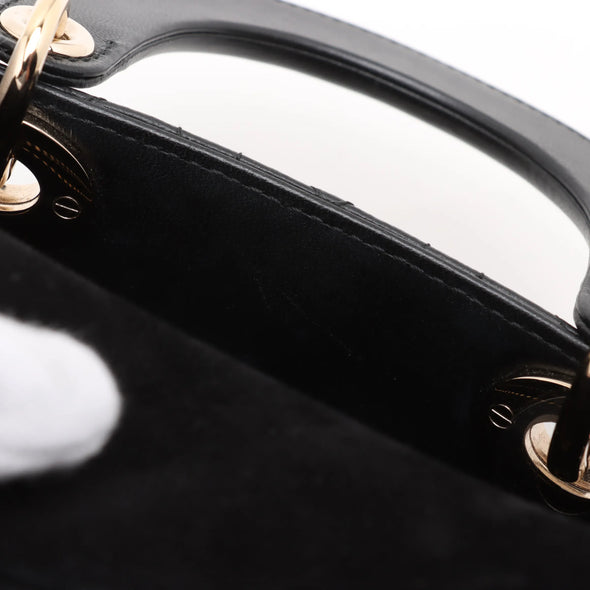 Christian Dior Black Cannage Lambskin Leather Mini Lady Dior Bag [Clearance Sale]