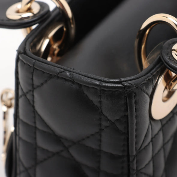 Christian Dior Black Cannage Lambskin Leather Mini Lady Dior Bag [Clearance Sale]