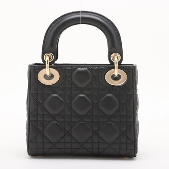 Christian Dior Black Cannage Lambskin Leather Mini Lady Dior Bag [Clearance Sale]