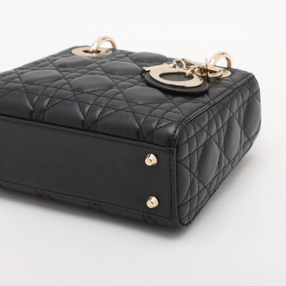 Christian Dior Black Cannage Lambskin Leather Mini Lady Dior Bag [Clearance Sale]