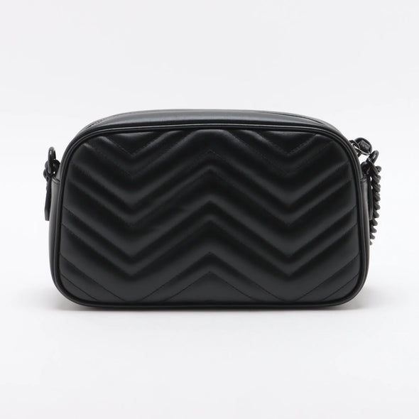 Gucci Black Leather GG Marmont Small Shoulder Bag [Clearance Sale]