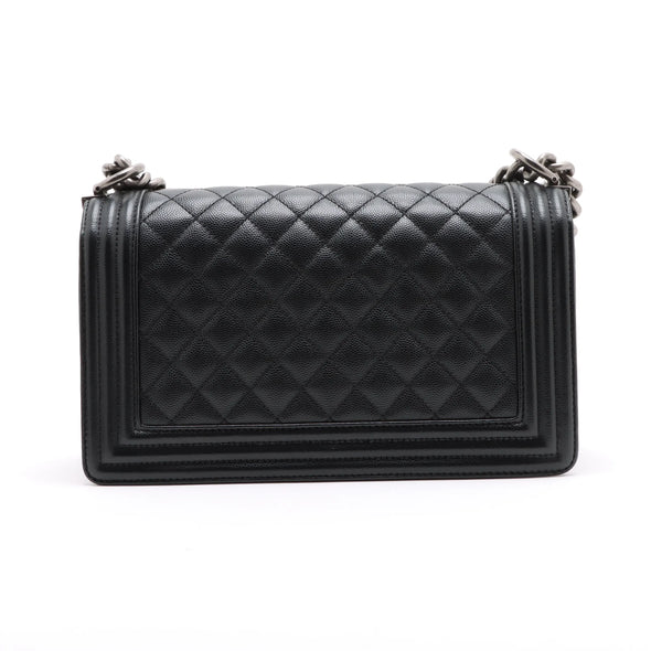 Chanel Black Caviar Calfskin Boy Chanel Handbag [Clearance Sale]
