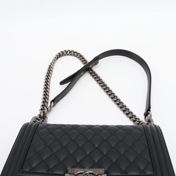 Chanel Black Caviar Calfskin Boy Chanel Handbag [Clearance Sale]