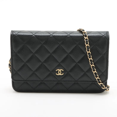 Chanel Black Caviar Calfskin Wallet On Chain [Clearance Sale]