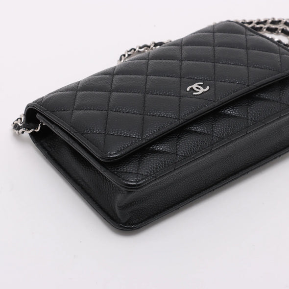 Chanel Black Caviar Calfskin Wallet On Chain [Clearance Sale]