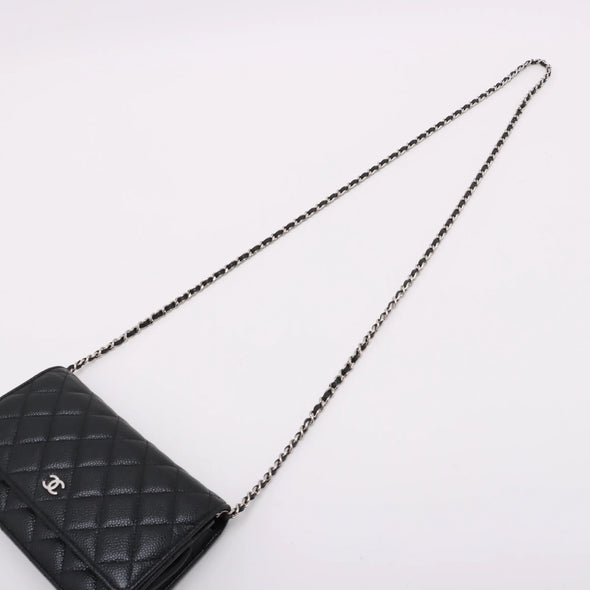 Chanel Black Caviar Calfskin Wallet On Chain [Clearance Sale]