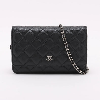 Chanel Black Caviar Calfskin Wallet On Chain [Clearance Sale]