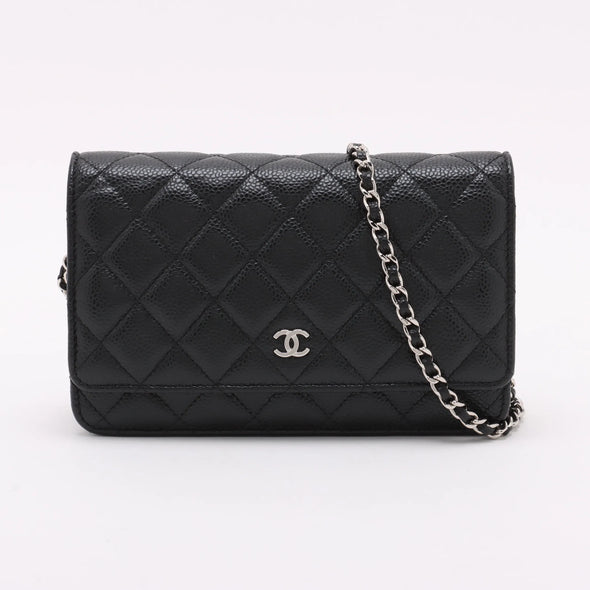 Chanel Black Caviar Calfskin Wallet On Chain [Clearance Sale]