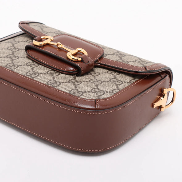 Gucci GG Supreme Gucci Horsebit 1955 Small Shoulder Bag [Clearance Sale]