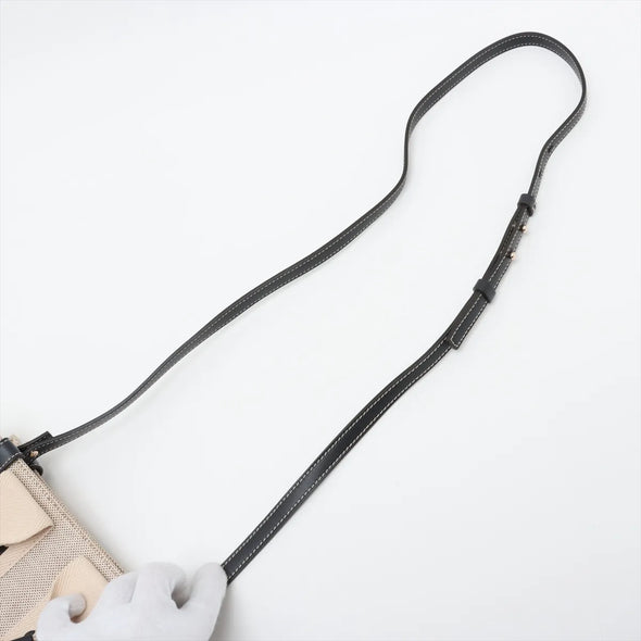 Chloe Black and Beige Canvas Small Woody Tote Bag [Clearance Sale]