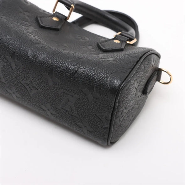 Louis Vuitton Noir Monogram Empreinte Leather Nano Speedy [Clearance Sale]