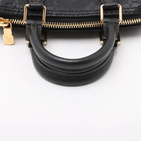 Louis Vuitton Noir Monogram Empreinte Leather Nano Speedy [Clearance Sale]