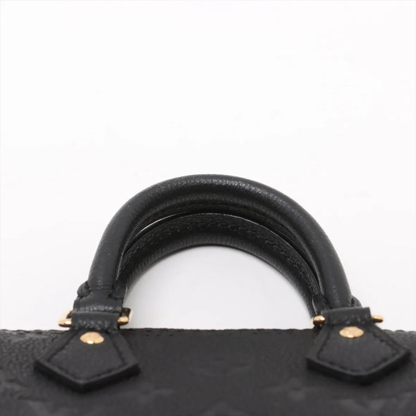 Louis Vuitton Noir Monogram Empreinte Leather Nano Speedy [Clearance Sale]