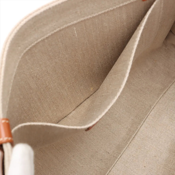 Chloe Brown and Beige Canvas Medium Woody Tote Bag [Clearance Sale]