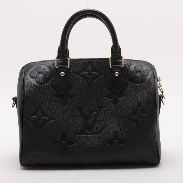 Louis Vuitton Noir Monogram Empreinte Leather Speedy 25 [Clearance Sale]