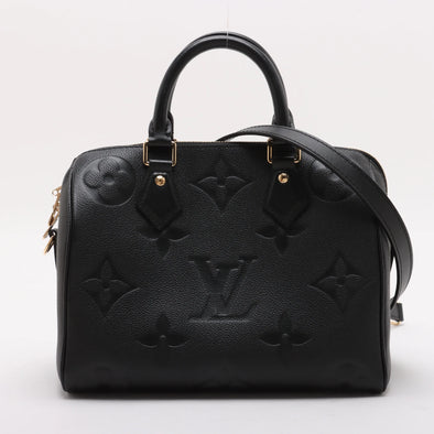 Louis Vuitton Noir Monogram Empreinte Leather Speedy 25 [Clearance Sale]