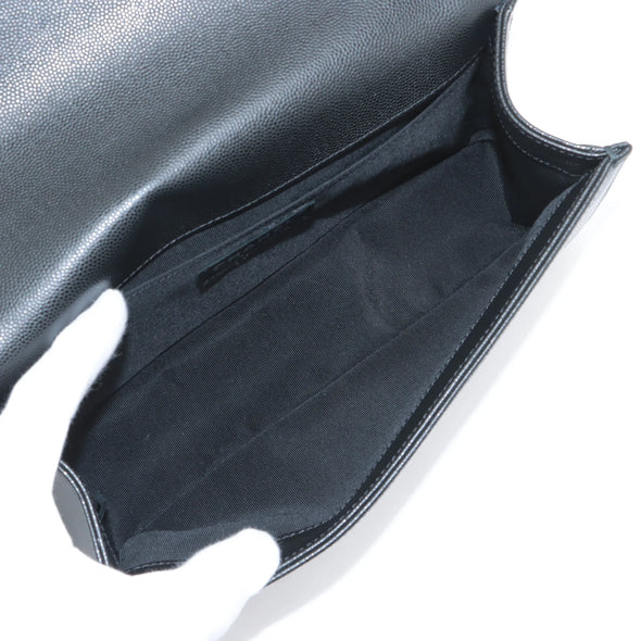 Chanel Black Caviar Calfskin Boy Chanel Flap Closure Handbag [Clearance Sale]