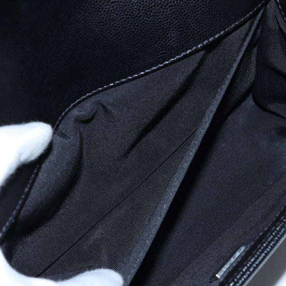 Chanel Black Caviar Calfskin Boy Chanel Flap Closure Handbag [Clearance Sale]