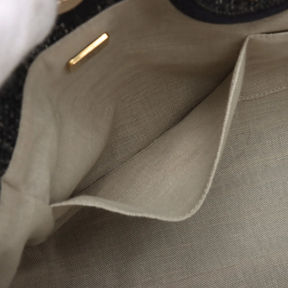 Chanel Navy Blue Canvas Deauville MM Shopping Tote [Clearance Sale]