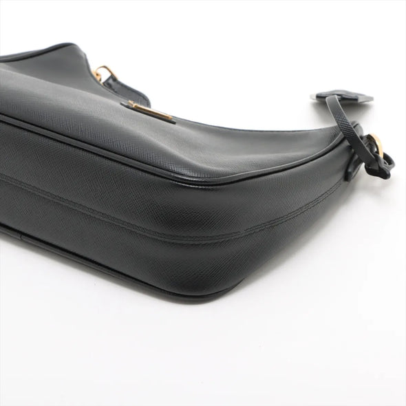 Prada Black Saffiano Leather and Re-Nylon Re-Edition 2005 Shoulder Bag [Clearance Sale]