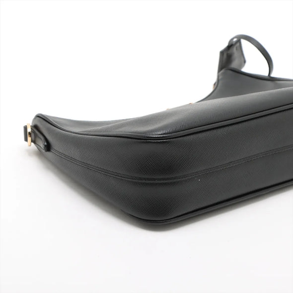 Prada Black Saffiano Leather and Re-Nylon Re-Edition 2005 Shoulder Bag [Clearance Sale]