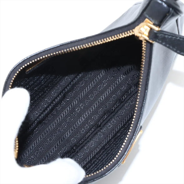 Prada Black Saffiano Leather and Re-Nylon Re-Edition 2005 Shoulder Bag [Clearance Sale]