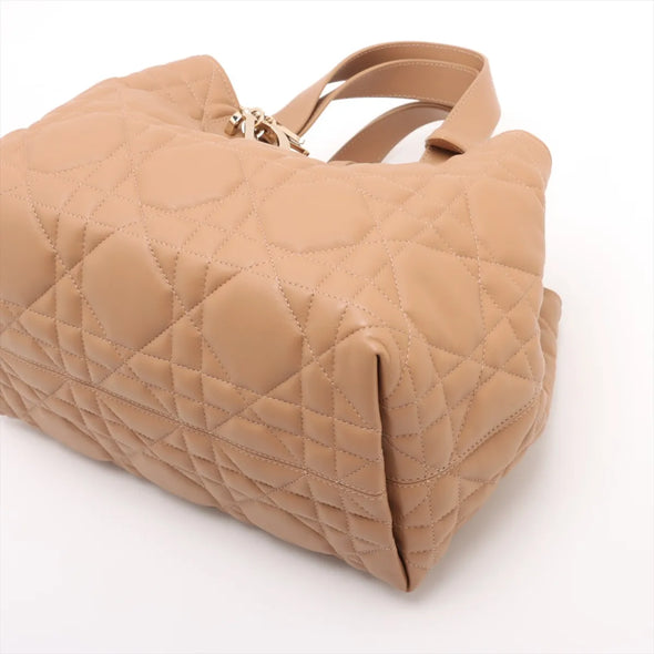 Christian Dior Beige Macrocannage Leather Medium Dior Toujours Bag [Clearance Sale]