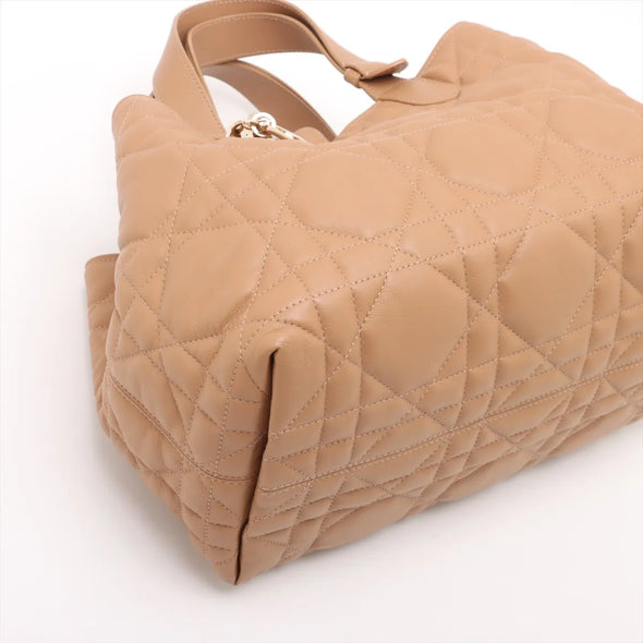 Christian Dior Beige Macrocannage Leather Medium Dior Toujours Bag [Clearance Sale]