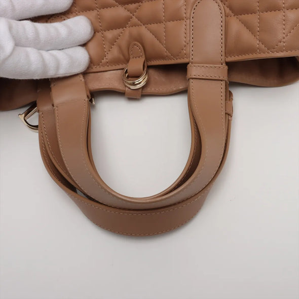 Christian Dior Beige Macrocannage Leather Medium Dior Toujours Bag [Clearance Sale]