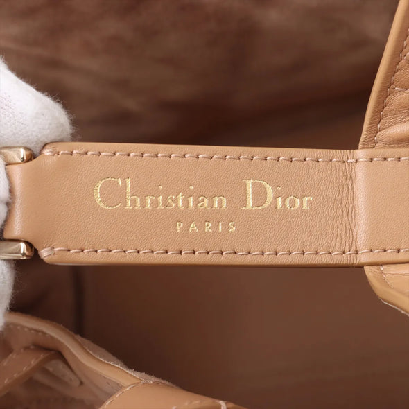 Christian Dior Beige Macrocannage Leather Medium Dior Toujours Bag [Clearance Sale]