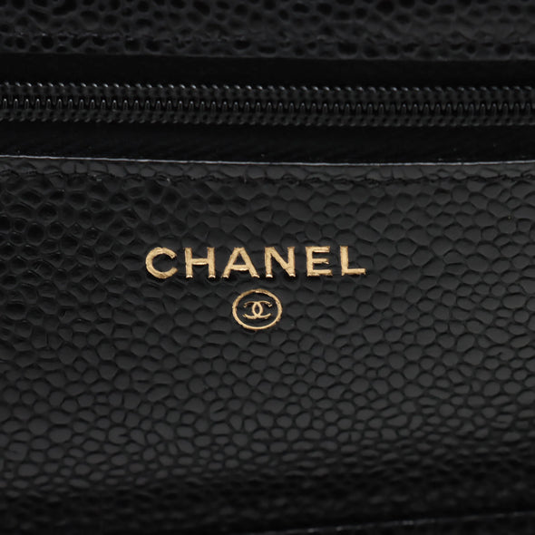 Chanel Black Caviar Calfskin Wallet On Chain [Clearance Sale]