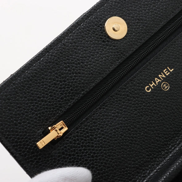 Chanel Black Caviar Calfskin Wallet On Chain [Clearance Sale]