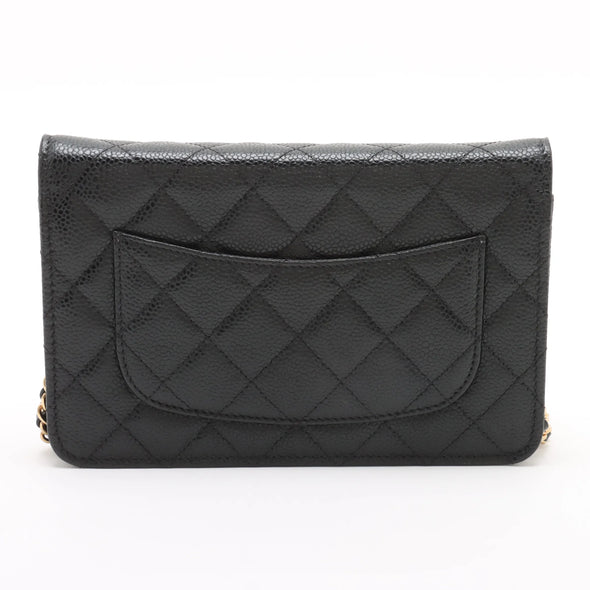 Chanel Black Caviar Calfskin Wallet On Chain [Clearance Sale]
