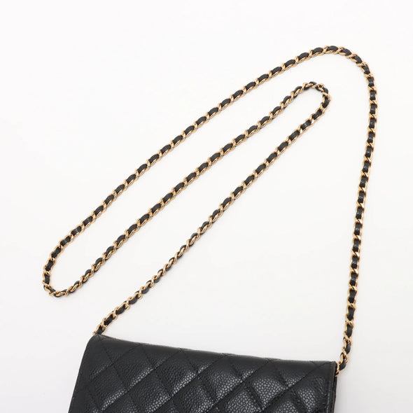 Chanel Black Caviar Calfskin Wallet On Chain [Clearance Sale]