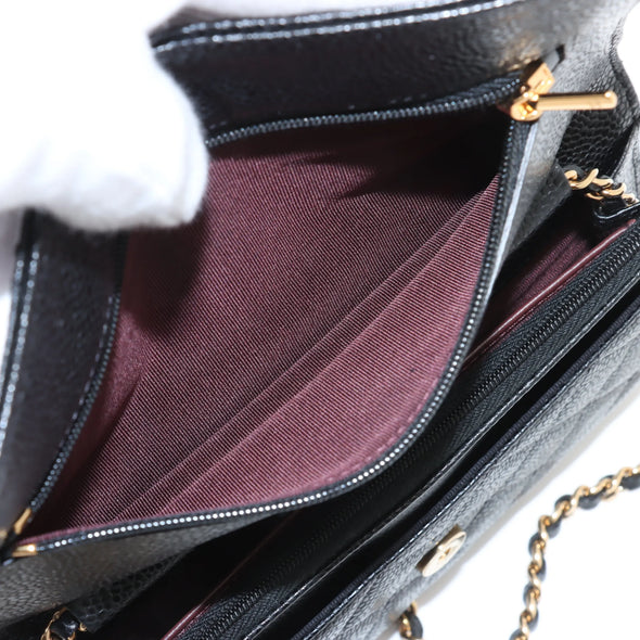 Chanel Black Caviar Calfskin Wallet On Chain [Clearance Sale]