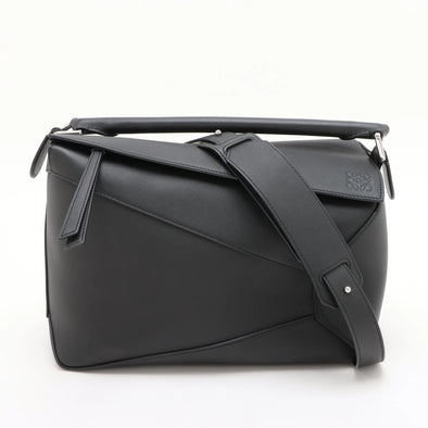 Loewe Black Leather Medium Puzzle Bag [Clearance Sale]