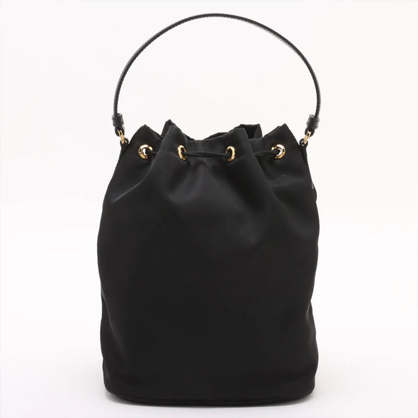 Prada Black Re-Nylon Duet Bucket Bag [Clearance Sale]