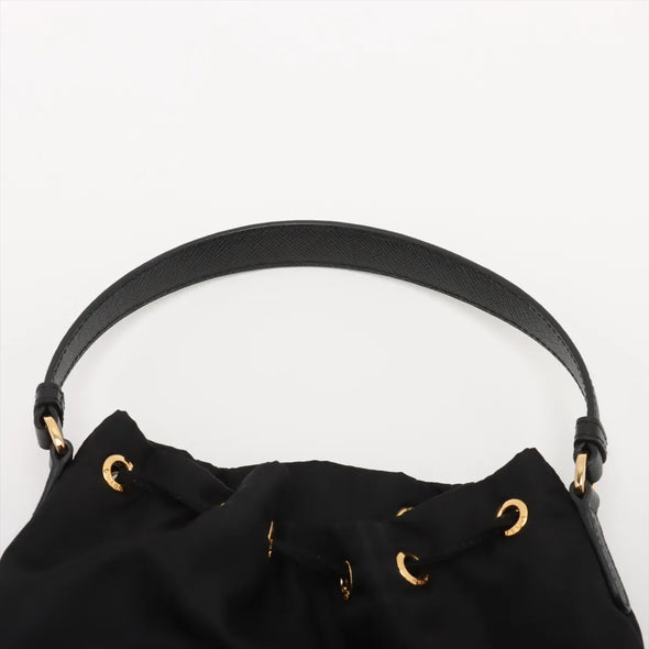 Prada Black Re-Nylon Duet Bucket Bag [Clearance Sale]