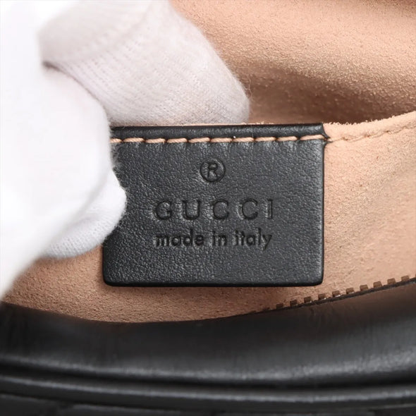 Gucci Black Leather GG Marmont Small Shoulder Bag [Clearance Sale]