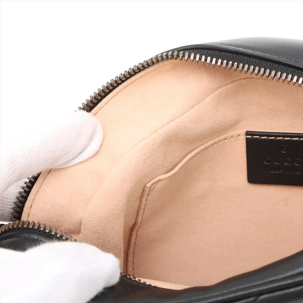 Gucci Black Leather GG Marmont Small Shoulder Bag [Clearance Sale]
