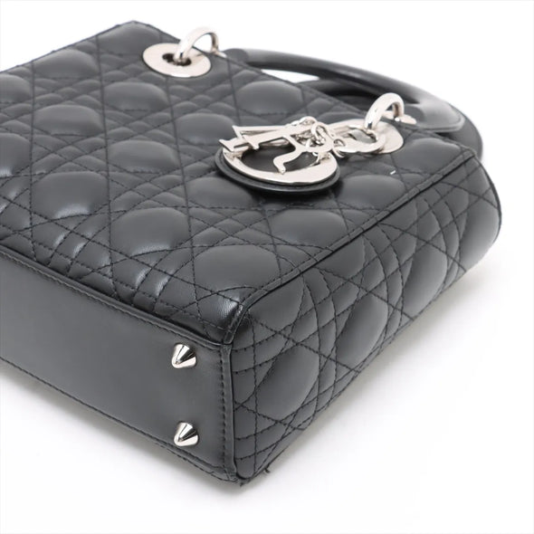 Christian Dior Black Cannage Lambskin Small Lady Dior [Clearance Sale]