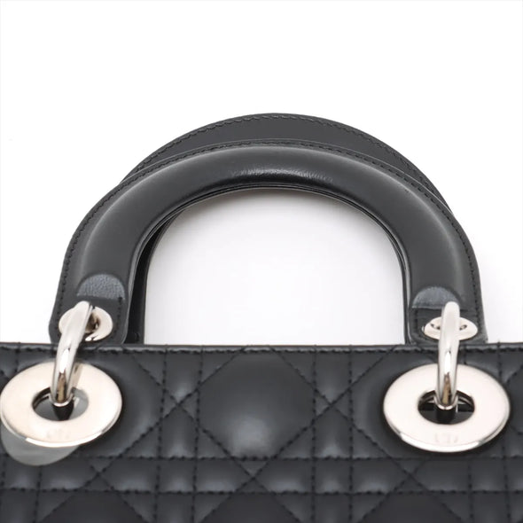 Christian Dior Black Cannage Lambskin Small Lady Dior [Clearance Sale]