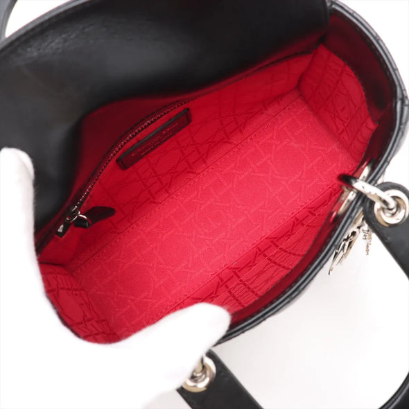 Christian Dior Black Cannage Lambskin Small Lady Dior [Clearance Sale]