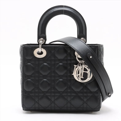 Christian Dior Black Cannage Lambskin Small Lady Dior [Clearance Sale]