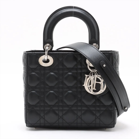 Christian Dior Black Cannage Lambskin Small Lady Dior [Clearance Sale]